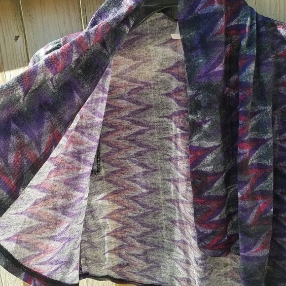 Cardigan Sweater Purple Multi Juniors Small - Picture 11 of 13
